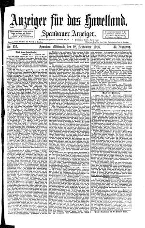 Anzeiger für das Havelland vom 12.09.1906