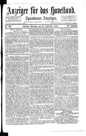 Anzeiger für das Havelland vom 18.09.1906