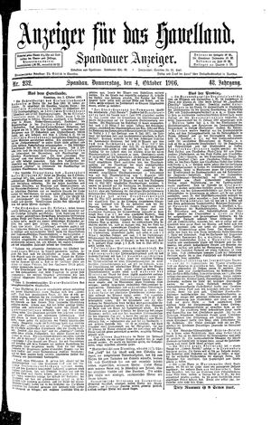 Anzeiger für das Havelland vom 04.10.1906