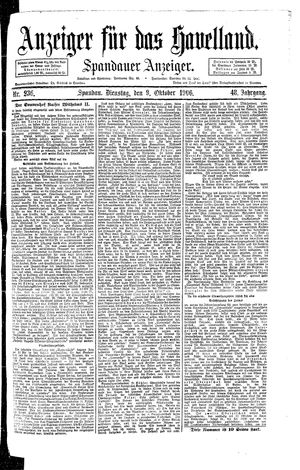 Anzeiger für das Havelland on Oct 9, 1906
