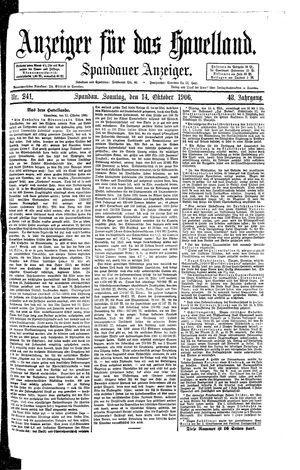 Anzeiger für das Havelland on Oct 14, 1906
