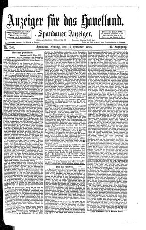 Anzeiger für das Havelland vom 19.10.1906