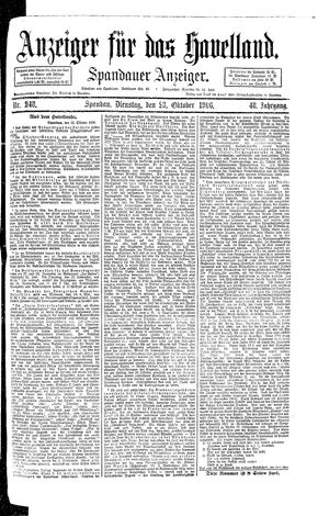 Anzeiger für das Havelland vom 23.10.1906