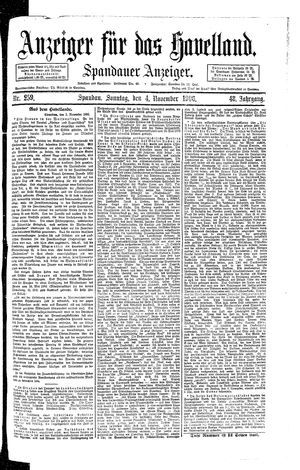 Anzeiger für das Havelland vom 04.11.1906