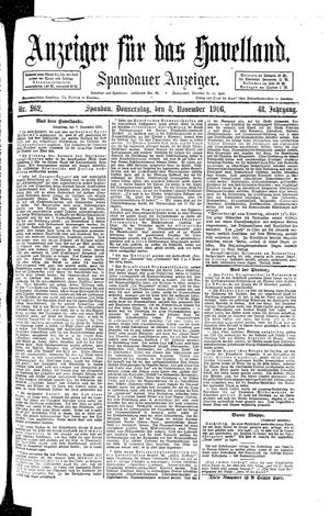 Anzeiger für das Havelland vom 08.11.1906