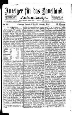 Anzeiger für das Havelland on Nov 10, 1906