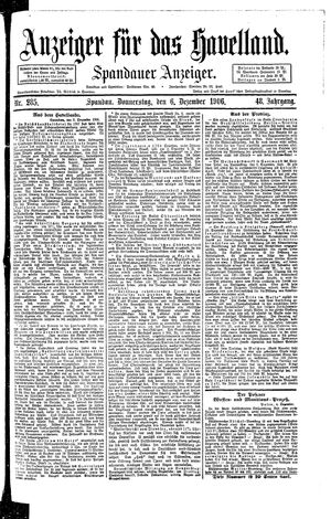 Anzeiger für das Havelland vom 06.12.1906