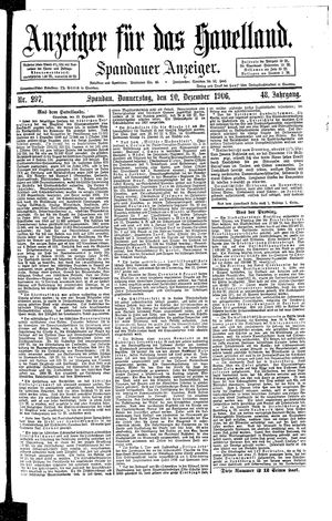 Anzeiger für das Havelland vom 20.12.1906