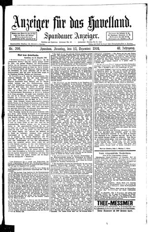 Anzeiger für das Havelland vom 23.12.1906