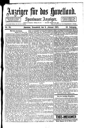 Anzeiger für das Havelland on Feb 9, 1907