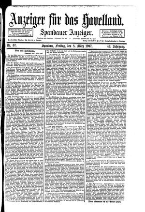 Anzeiger für das Havelland vom 08.03.1907