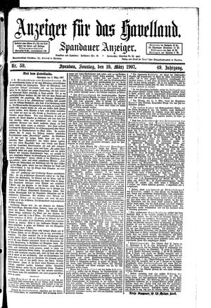 Anzeiger für das Havelland vom 10.03.1907