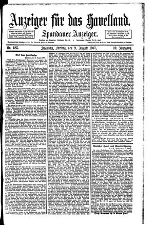 Anzeiger für das Havelland on Aug 9, 1907