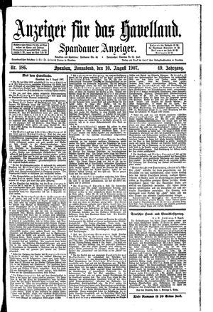 Anzeiger für das Havelland vom 10.08.1907