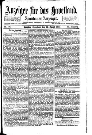 Anzeiger für das Havelland on Aug 24, 1907