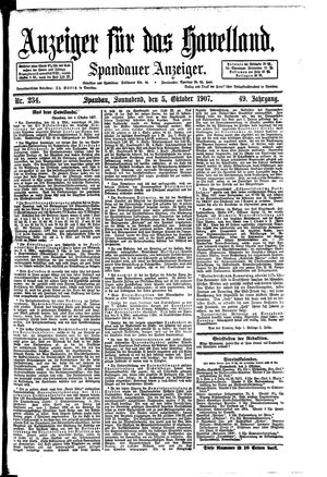 Anzeiger für das Havelland vom 05.10.1907