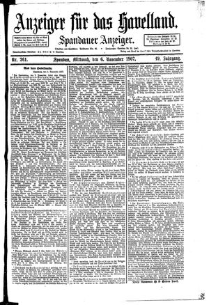 Anzeiger für das Havelland on Nov 6, 1907