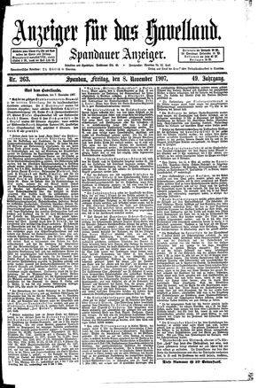 Anzeiger für das Havelland vom 08.11.1907