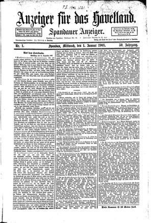 Anzeiger für das Havelland vom 01.01.1908