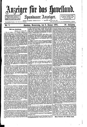 Anzeiger für das Havelland on Jan 9, 1908