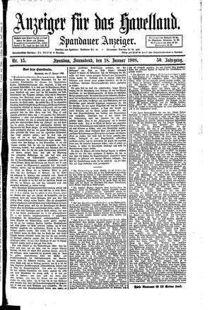Anzeiger für das Havelland vom 18.01.1908