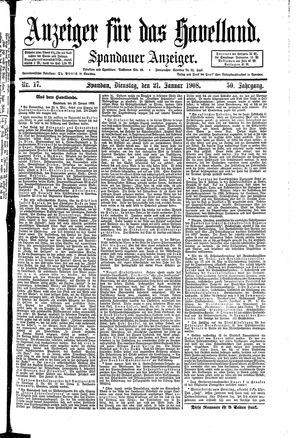 Anzeiger für das Havelland on Jan 21, 1908