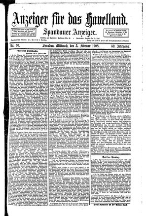 Anzeiger für das Havelland vom 05.02.1908