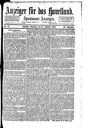 Anzeiger für das Havelland on Feb 11, 1908