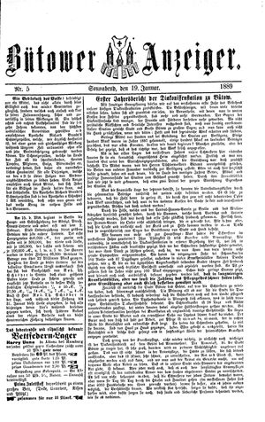Bütower Anzeiger vom 19.01.1889