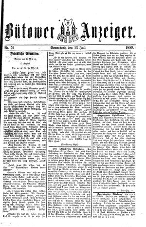 Bütower Anzeiger vom 13.07.1889