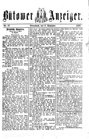 Bütower Anzeiger vom 09.11.1889