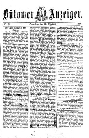Bütower Anzeiger vom 23.11.1889