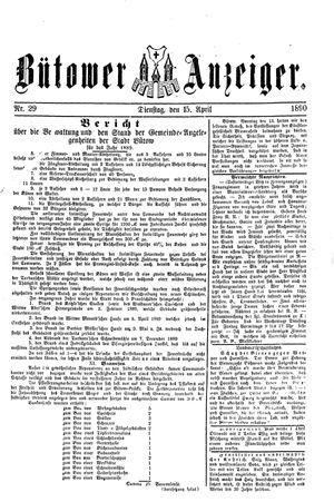 Bütower Anzeiger on Apr 15, 1890