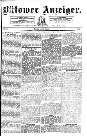 Bütower Anzeiger vom 31.10.1890