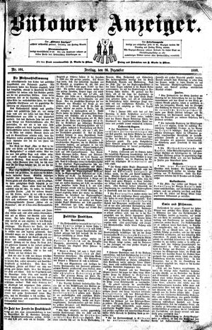 Bütower Anzeiger vom 26.12.1890