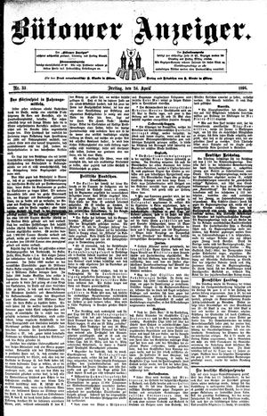 Bütower Anzeiger on Apr 24, 1891