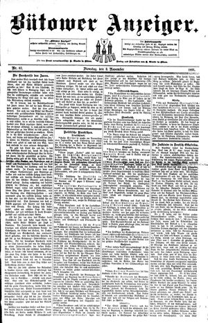 Bütower Anzeiger vom 03.11.1891