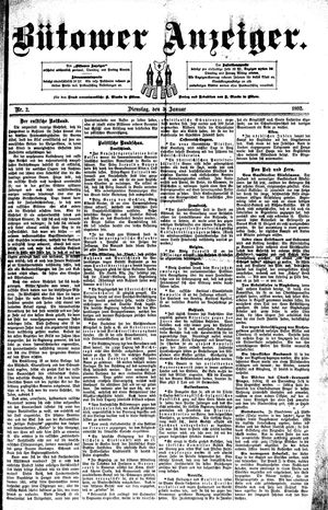 Bütower Anzeiger on Jan 5, 1892