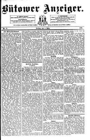 Bütower Anzeiger on Mar 4, 1892