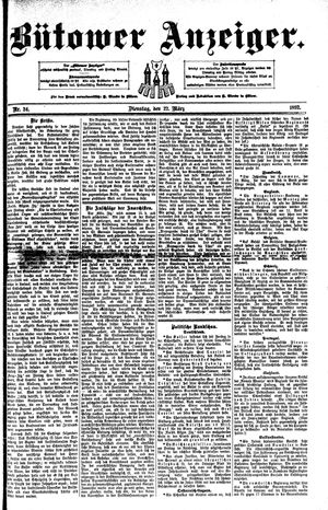 Bütower Anzeiger on Mar 22, 1892