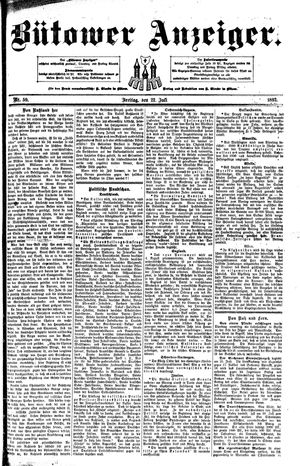 Bütower Anzeiger vom 22.07.1892