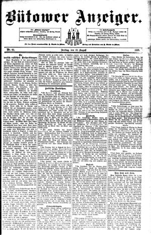 Bütower Anzeiger vom 12.08.1892