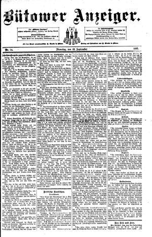 Bütower Anzeiger vom 13.09.1892