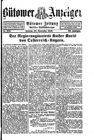Bütower Anzeiger vom 24.11.1916