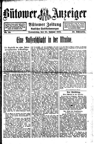 Bütower Anzeiger vom 24.01.1918