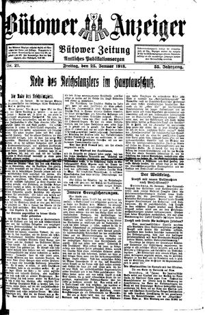 Bütower Anzeiger vom 25.01.1918