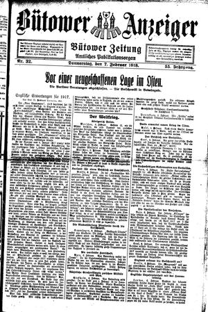 Bütower Anzeiger vom 07.02.1918