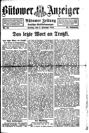 Bütower Anzeiger on Feb 8, 1918