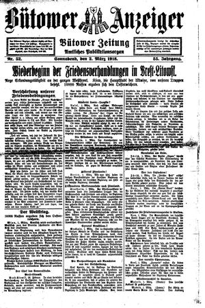 Bütower Anzeiger on Mar 2, 1918