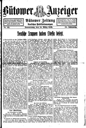 Bütower Anzeiger vom 14.03.1918